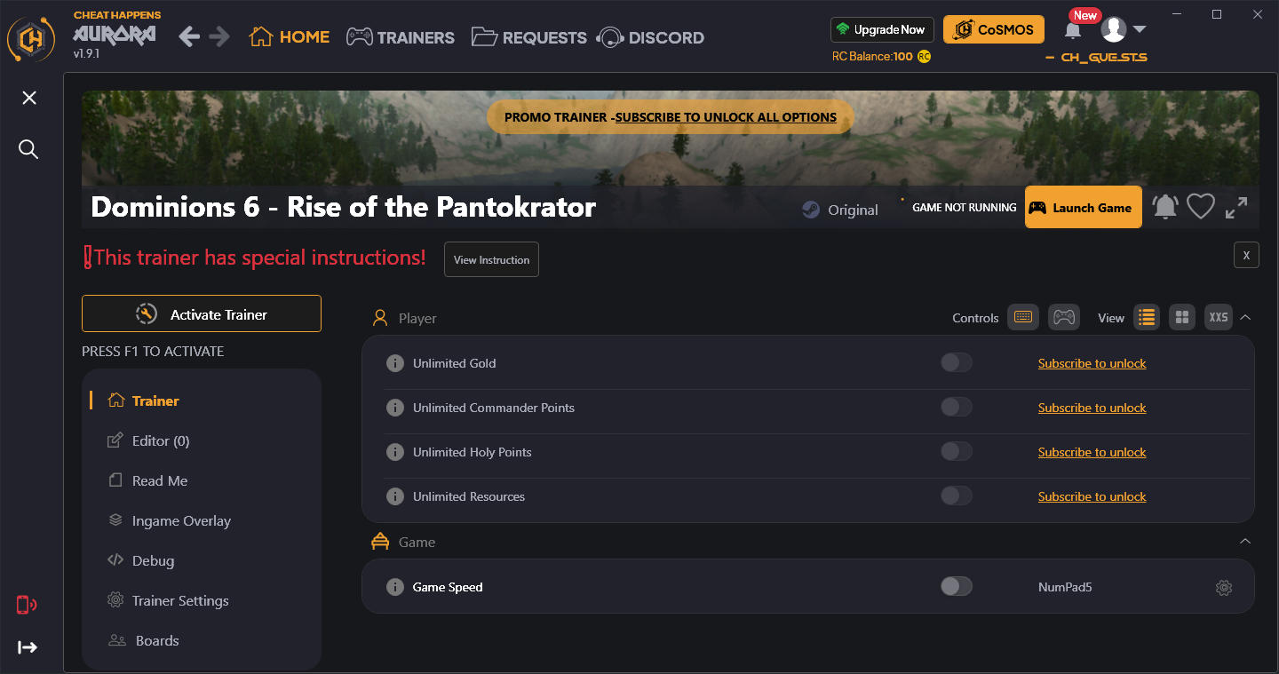 скачать Dominions 6 - Rise of the Pantokrator: +5 трейнер {CheatHappens.com}
