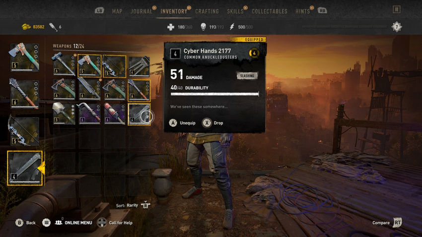 уникальное оружие Dying Light 2
