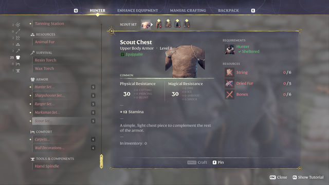 Enshrouded. Лучшая броня