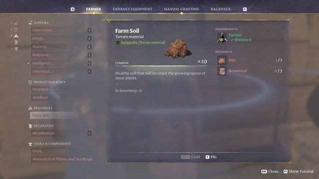 Enshrouded. Выращивание растений