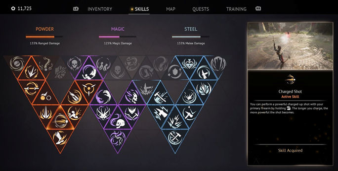 Flintlock The Siege of Dawn. Навыки