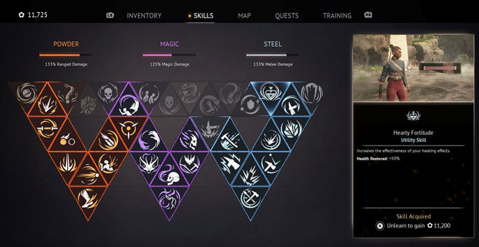 Flintlock The Siege of Dawn. Навыки