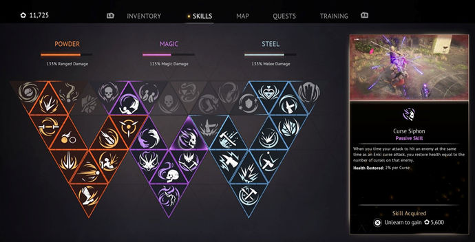 Flintlock The Siege of Dawn. Навыки