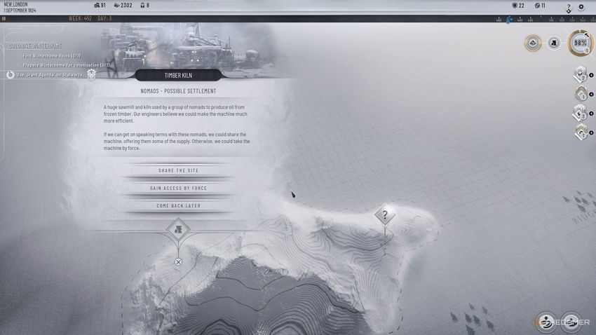 Frostpunk 2. Аванпосты и ресурсы