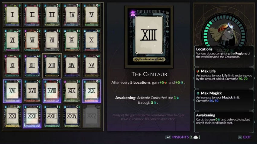 Hades 2. Карты Арканы