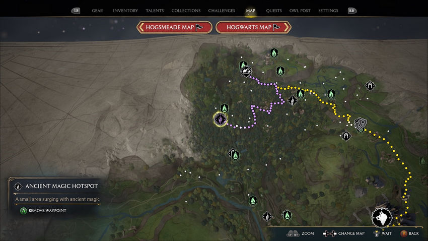 очаги магии Hogwarts Legacy