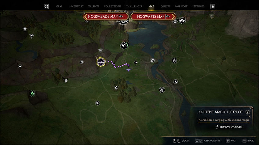 очаги магии Hogwarts Legacy