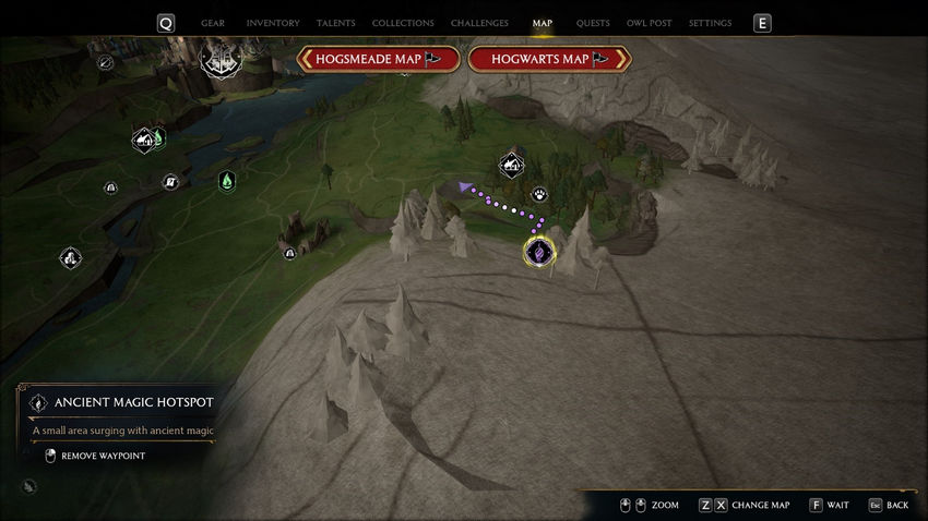 очаги магии Hogwarts Legacy