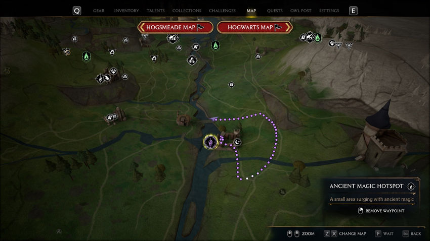 очаги магии Hogwarts Legacy