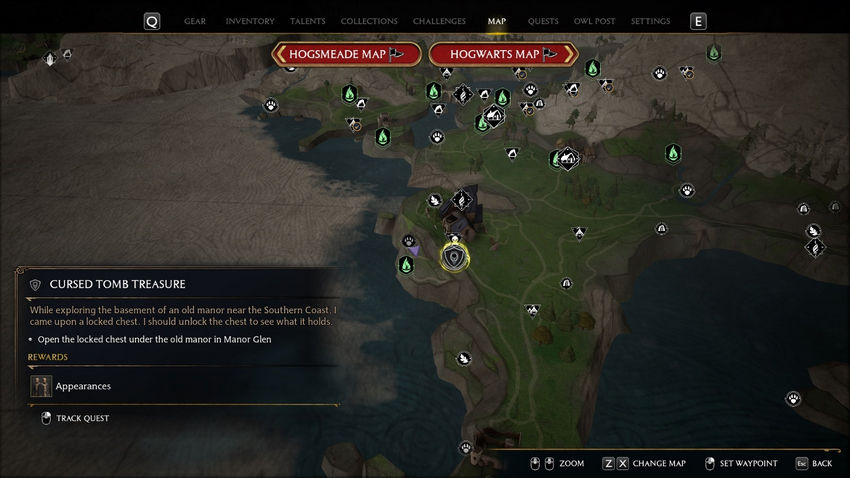 очаги магии Hogwarts Legacy