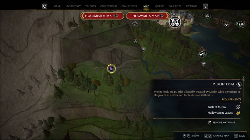 испытания Мерлина Hogwarts Legacy