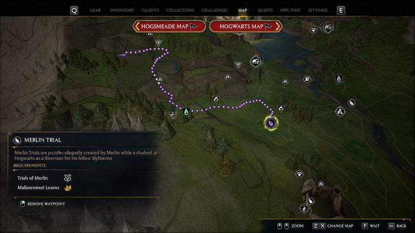 испытания Мерлина Hogwarts Legacy