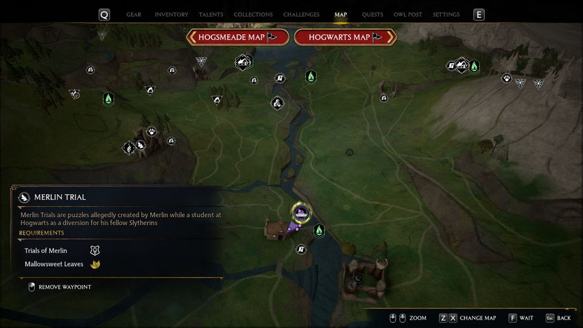 испытания Мерлина Hogwarts Legacy