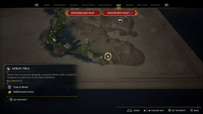 испытания Мерлина Hogwarts Legacy