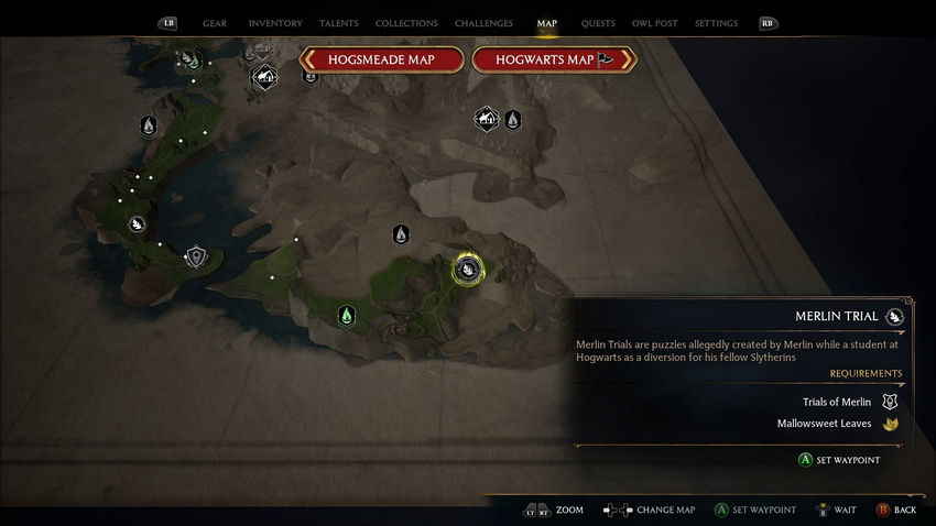 испытания Мерлина Hogwarts Legacy