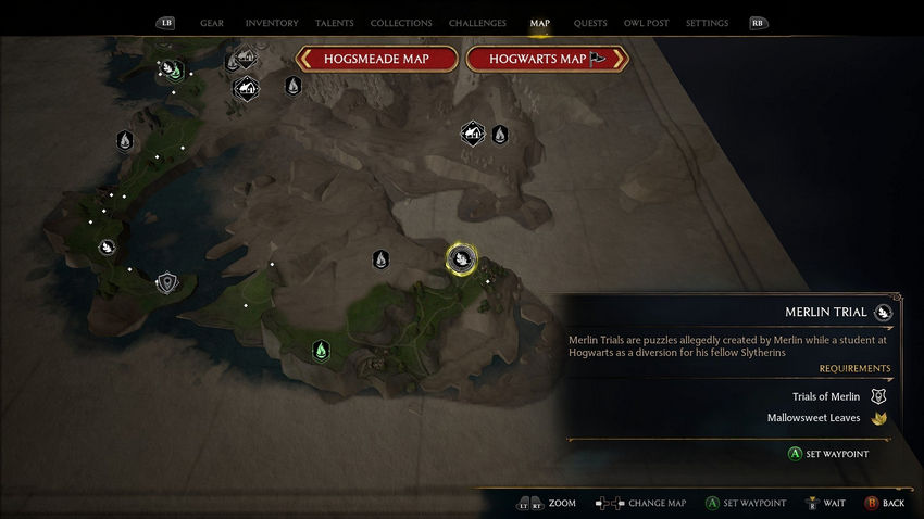 испытания Мерлина Hogwarts Legacy