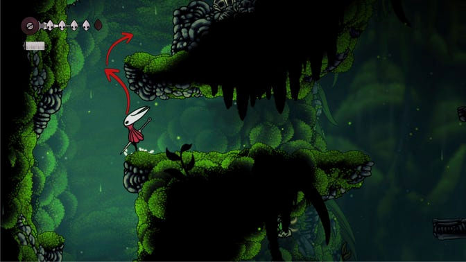 Hollow Knight Silksong. Моховой Грот (обучение)