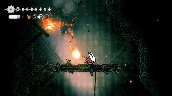 Hollow Knight Silksong. Чаща огонька