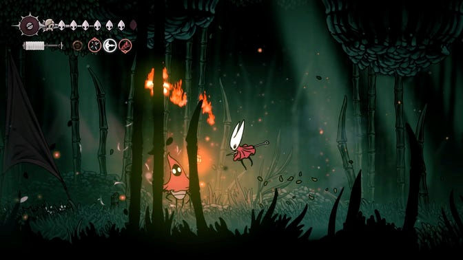 Hollow Knight Silksong. Чаща огонька