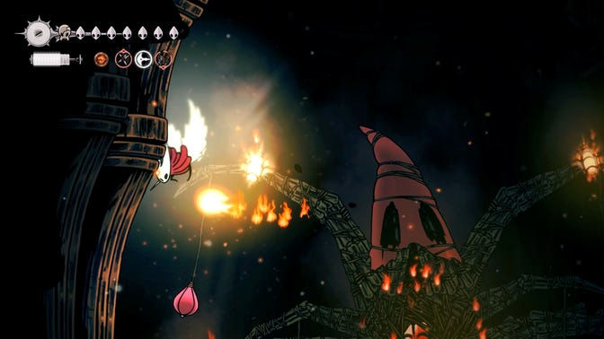 Hollow Knight Silksong. Чаща огонька