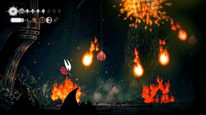 Hollow Knight Silksong. Чаща огонька