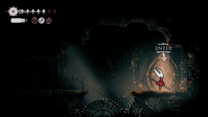 Hollow Knight Silksong. Верхнее ядро часового механизма