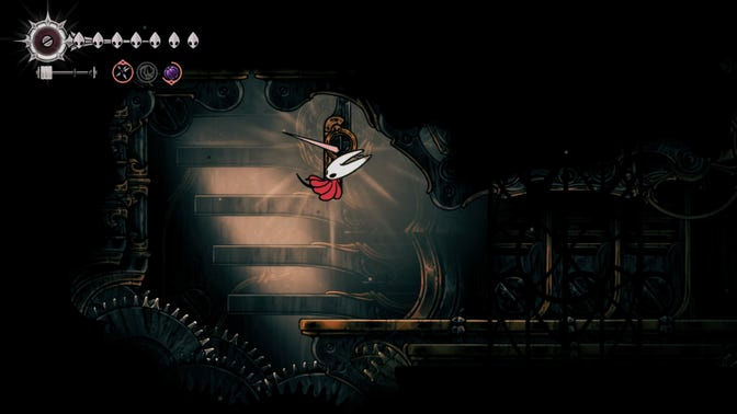 Hollow Knight Silksong. Верхнее ядро часового механизма