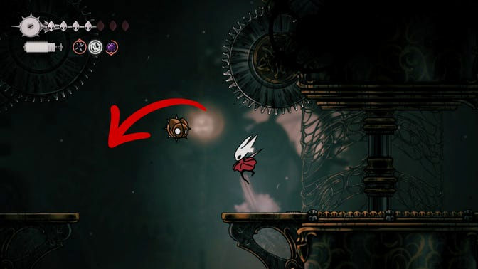 Hollow Knight Silksong. Верхнее ядро часового механизма