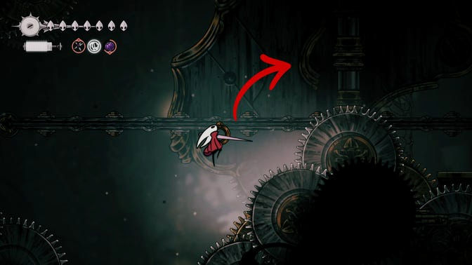 Hollow Knight Silksong. Верхнее ядро часового механизма
