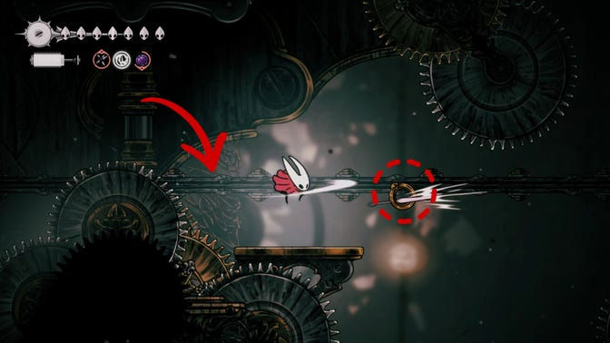 Hollow Knight Silksong. Верхнее ядро часового механизма