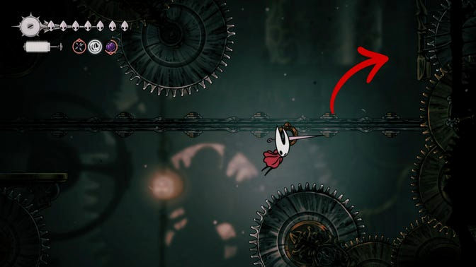 Hollow Knight Silksong. Верхнее ядро часового механизма