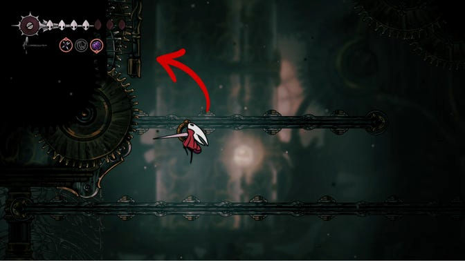 Hollow Knight Silksong. Верхнее ядро часового механизма