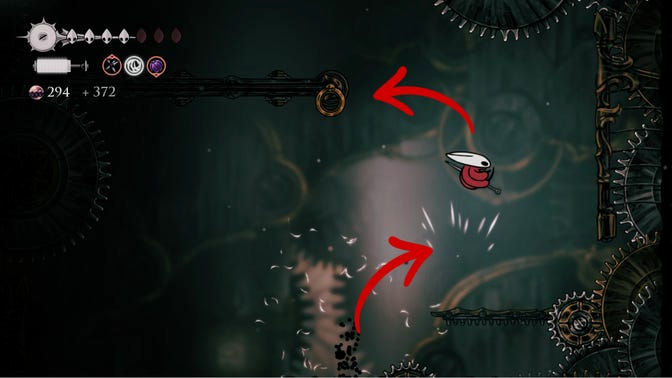 Hollow Knight Silksong. Верхнее ядро часового механизма