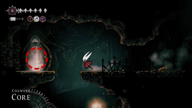 Hollow Knight Silksong. Нижнее ядро ​​часового механизма