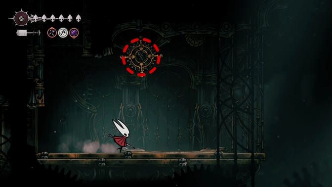 Hollow Knight Silksong. Нижнее ядро ​​часового механизма