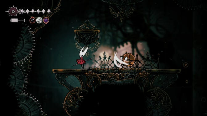 Hollow Knight Silksong. Нижнее ядро ​​часового механизма