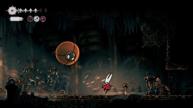 Hollow Knight Silksong. Нижнее ядро ​​часового механизма