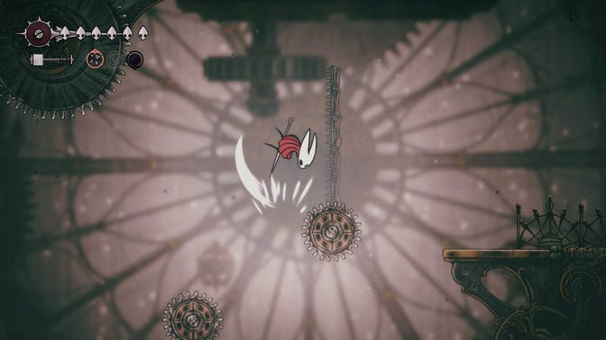 Hollow Knight Silksong. Нижнее ядро ​​часового механизма