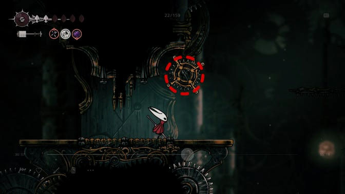 Hollow Knight Silksong. Нижнее ядро ​​часового механизма