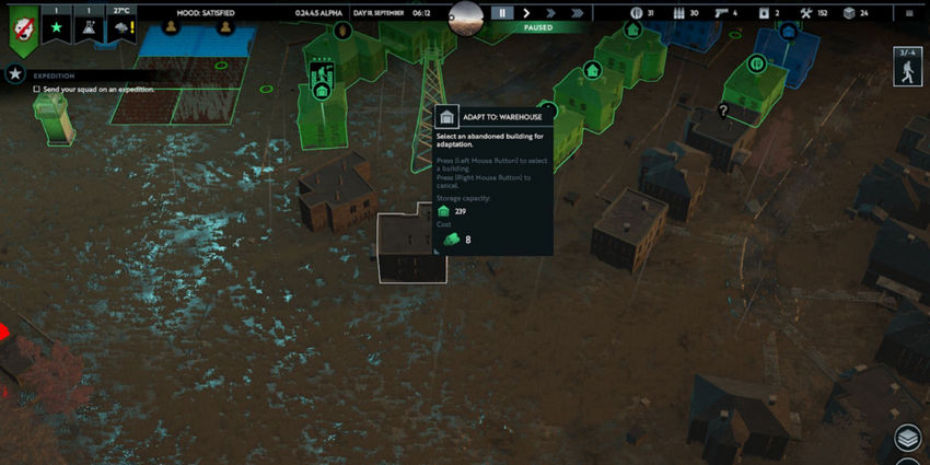 Infection Free Zone. Построить склад