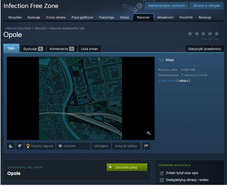 Infection Free Zone. Редактор карт