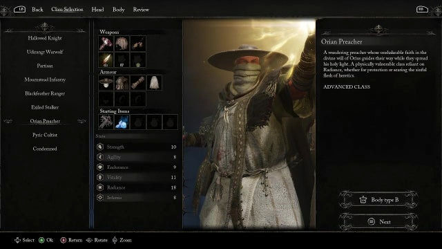 Lords of the Fallen 2023. Классы