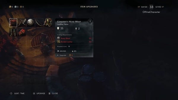 No Rest for the Wicked. Снаряжение