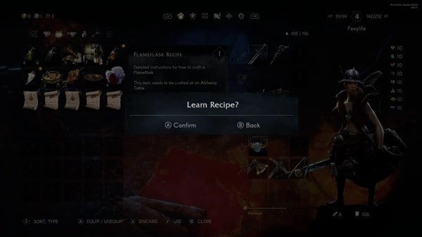 No Rest for the Wicked. Снаряжение