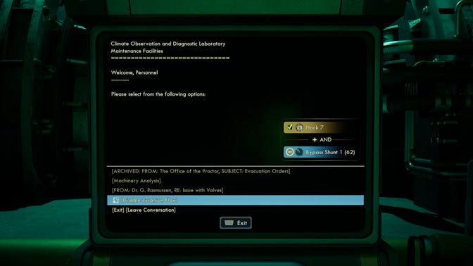 The Outer Worlds 2. Дополнительные задания