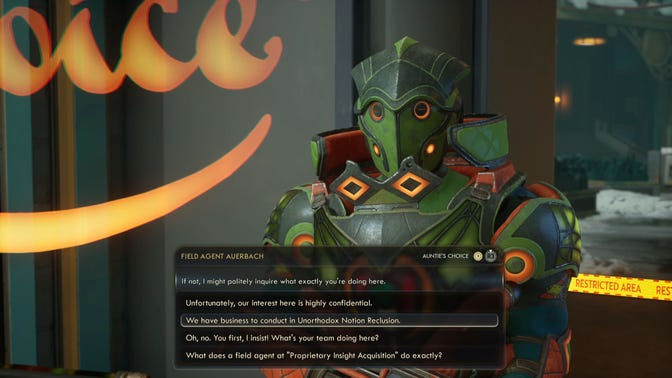 The Outer Worlds 2. Дополнительные задания