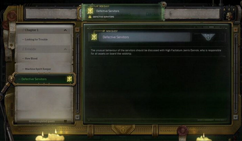 Warhammer 40000 Rogue Trader. Дополнительные задания