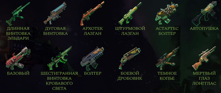 Warhammer 40000 Rogue Trader. Оружие
