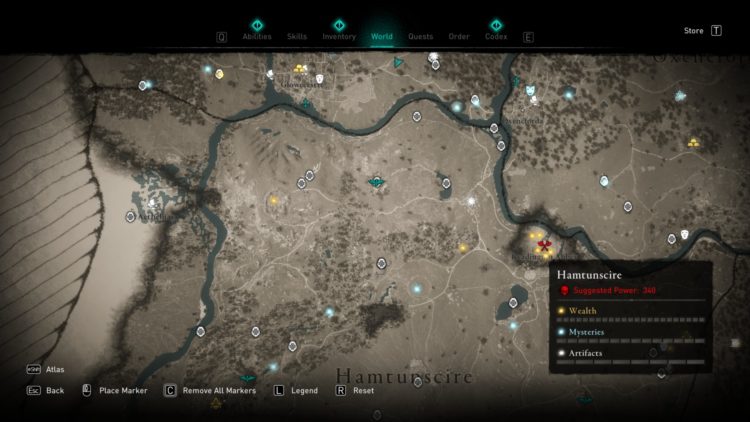 расположение сокровищ Assassin's Creed: Valhalla