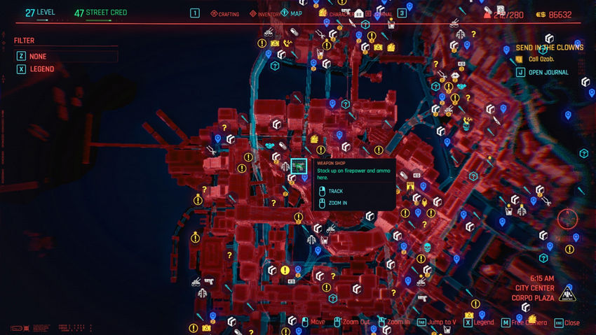 торговцы орижием Cyberpunk 2077 на карте